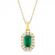 Emerald / Diamond  Pendant